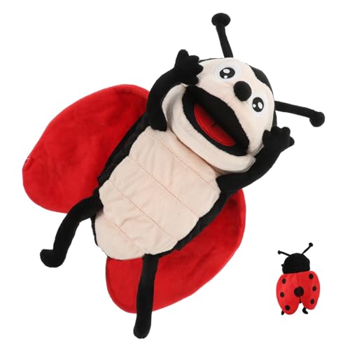 ERINGOGO Kuscheliger Marienkäfer Handpuppe Plüschspielzeug für Storytelling Interaktive Handpuppe als Frühpädagogisches Geschenk für Geburtstage und Fantasieförderung von ERINGOGO