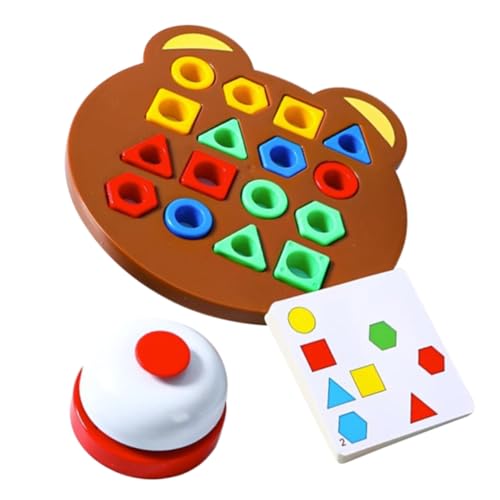ERINGOGO Lernspielzeug Geometrisches Formenspiel Farb und Formerkennung Pädagogisches Brettspiel für Kleinkinder Robustes zur Frühen von Denkvermögen und Feinmotorik Geeignet für Eltern von ERINGOGO