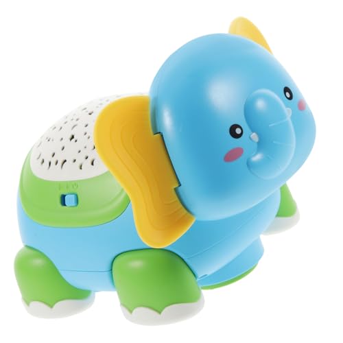 ERINGOGO Lernspielzeug Krabbelhilfe Elefant mit Sternenhimmel Projektion Interaktives Musikspielzeug Hand Auge Koordination und Motorischer Entwicklung für Kleinkinder von ERINGOGO