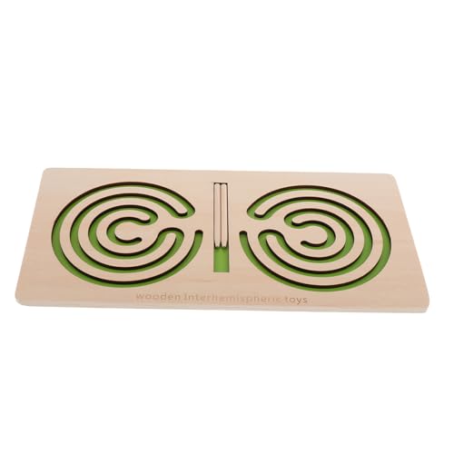 ERINGOGO Lernspielzeug für Hammergriff Drahtrolle Cartoon-Geschirr selbstsichernde Werkzeuge Motorikspielzeug Gehirnentwicklung Atemspiel Fingerrätsel Holz Light Green von ERINGOGO