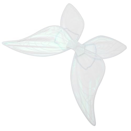 ERINGOGO Leuchtende Schmetterlingsflügel mit Trägern Elegante Fee Cosplay Flügel für Erwachsene und Leichtes Party Bühnenaccessoire Weiß mit Integriertem Licht für Festivals und Kostüme von ERINGOGO