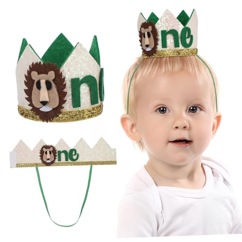 ERINGOGO Dschungel-geburtstagshut Löwenkrone Baby-junge 1 Geburtstag Photo Booth Requisiten Partyhut ERINGOGO Dschungel-geburtstagshut Löwenkrone Baby-junge 1 Geburtstag Photo Booth Requisiten Partyhut von ERINGOGO