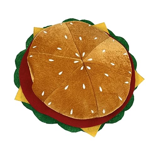 ERINGOGO Lustiger Hamburger Hut aus Vliesstoff Leicht und Bequem für Karneval Cosplay Party Fasching und Foto Requisiten Unisex Kopfbedeckung für Erwachsene Festliche Kopfbedeckung ERINGOGO Lustiger Hamburger Hut aus Vliesstoff Leicht und Bequem für Karneval Cosplay Party Fasching und Foto Requisiten Unisex Kopfbedeckung für Erwachsene Festliche Kopfbedeckung von ERINGOGO