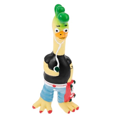 ERINGOGO Lustiges Quietschendes Huhn Druckspielzeug Stressabbau Squeeze Sound Chicken Toy Für Halloween April Fools Party Spaß von ERINGOGO