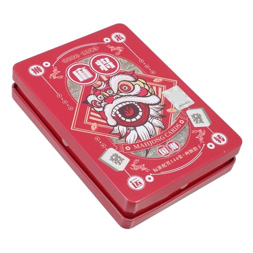 ERINGOGO Mahjong Kartenset Teilig Breites Design Reisetauglich mit Würfeln Glatte Oberfläche Klare Drucke Langlebig und Handschonend für Traditionelle Chinesische Freizeitspiele von ERINGOGO