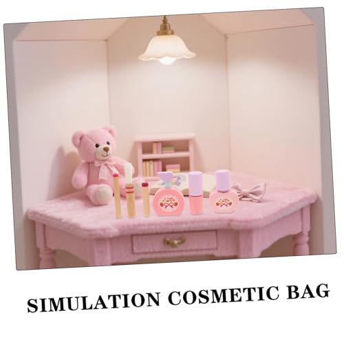 ERINGOGO Make -up -spielzeugset Kinderspielkosmetik Prinzessin Spielt Make -up -Machen Sie -up -Vor Frisierkoffer -up -kit Rosa Holz von ERINGOGO