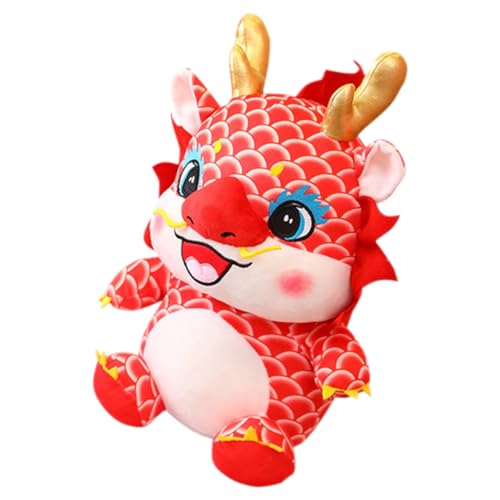 ERINGOGO Maskottchenpuppe Tier Kindergeschenke Kinderspielzeug Ausgestopfter Drache Chinesisches Neujahrsdrache Stofftier Drache Ausgestopfte Puppe Drache Maskottchen Neujahrsdrache Puppe von ERINGOGO