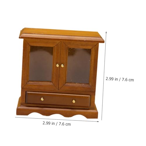 ERINGOGO Maßstab Doppeltüriger Miniatur Schrank Europäischer Stil Präzise Verarbeitung Puppenhaus Zubehör für Sammler von ERINGOGO