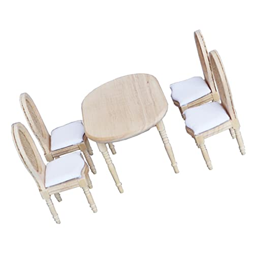 ERINGOGO 1satz Miniatur Möbel Mit Tisch Und Stühlen Puppenhaus Zubehör Für Kreative Projekte Für Mini Haus Dekoration Und Fantasievolles Spielen von ERINGOGO