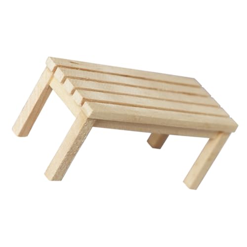ERINGOGO Maßstab Handgefertigtes Puppenhausmöbel aus Holz Vielseitig für DIY Hausmodelle und Bastelprojekte Dekorativer Mini Sitzhocker für Puppenmöbel und Modellbau von ERINGOGO