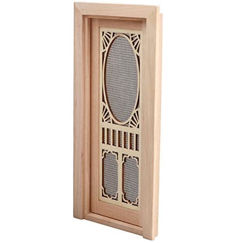 ERINGOGO Maßstab Hohl Gefertigtes Mini Tür DIY Zubehör Langlebiges Holzmaterial Realistische Dekoration für Mini Zimmer Puppenmöbel von ERINGOGO
