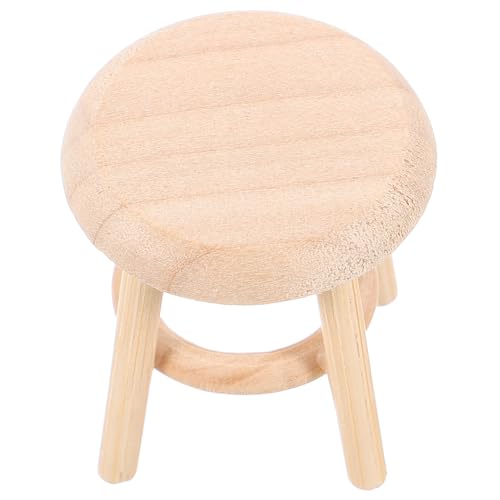 ERINGOGO Maßstab Mini Dekoration Zubehör Für Puppenstuben Hauszubehör Holzstuhl Für Miniaturgarten Und Puppenhaus Einrichtung von ERINGOGO