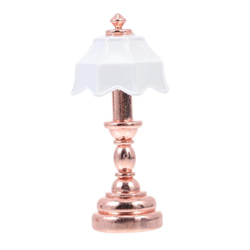 ERINGOGO Maßstab Miniatur Nachttischlampe Puppenhaus Dekoration Kreative Mini Lampe für Puppenhaus Schlafzimmer von ERINGOGO
