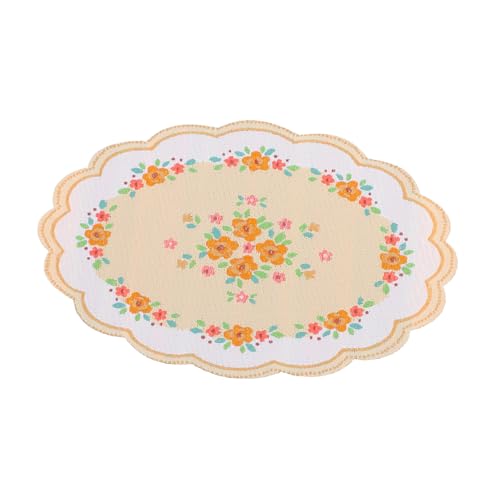 ERINGOGO Maßstab Oval Vintage Stil Handgefertigter Wohnaccessoire Teppich Leicht Tragbar Realistische Miniaturdeko für Kreative Puppenhaus Szenen ERINGOGO Maßstab Oval Vintage Stil Handgefertigter Wohnaccessoire Teppich Leicht Tragbar Realistische Miniaturdeko für Kreative Puppenhaus Szenen von ERINGOGO