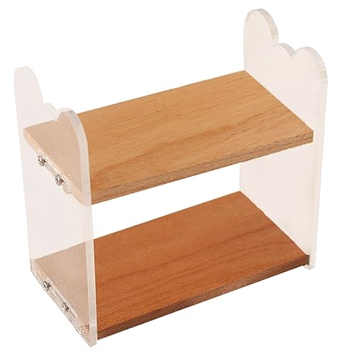 ERINGOGO Miniatur Puppenhaus Bücherregal Deko Möbel für Kinder Kompaktes Kleiner Bücherregal mit Exquisiten Details Leicht und Platzsparend für Puppenhaus Einrichtung von ERINGOGO