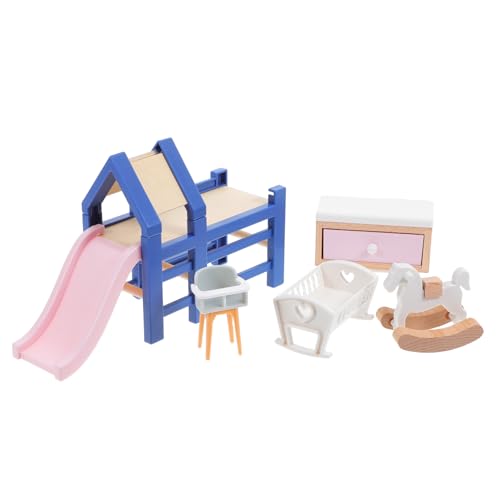 ERINGOGO Maßstab Teiliges Schlafzimmer Zubehör mit Rutsche Schaukelpferd Hocker Robust Kompakt Farblich Abgestimmt für Fantasievolles Rollenspiel bei Kindern ERINGOGO Maßstab Teiliges Schlafzimmer Zubehör mit Rutsche Schaukelpferd Hocker Robust Kompakt Farblich Abgestimmt für Fantasievolles Rollenspiel bei Kindern von ERINGOGO
