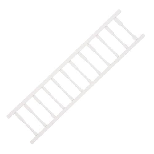 ERINGOGO Maßstab Weiße Puppenhaus Treppe Leicht Sicher Vielseitig für Playhouse Zubehör DIY Kleine Holzleiter Interaktives Spiel von ERINGOGO