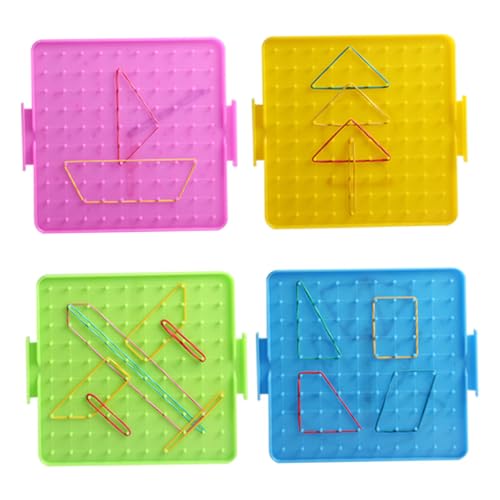 ERINGOGO Mathematik Nagelbrett Doppelseitig mit Gummibändern Pädagogisches Lernspielzeug für Grundschüler Demo Tool zur Mathematischer Fähigkeiten Bunte Farbmischung von ERINGOGO