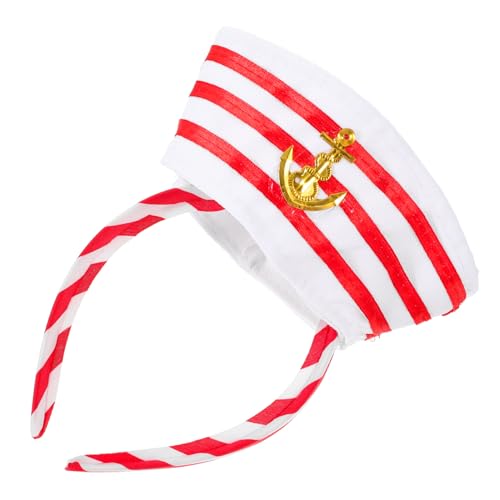 ERINGOGO Matrosen Haarschmuck Stirnband Verstellbares Kapitänshut Design Einzigartiges Cosplay Accessoire für Damen und Herren für Karneval Halloween und Partys von ERINGOGO