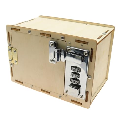 ERINGOGO Mechanische Holz passwortbox DIY Bastelset mit Zahlenschloss für Personalisierte Robustes Material zum Selbermachen und Aufbewahren von Schätzen von ERINGOGO