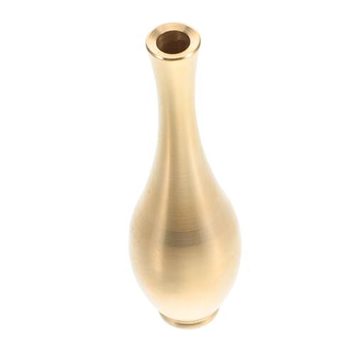 ERINGOGO Messingvase Kleine Messingvase Kleine Blumenvase Mini Schreibtischvase Tischvase Metallvase Für Zuhause Zarte Vase Dekorative Vase Für Den Schreibtisch Miniaturvase von ERINGOGO