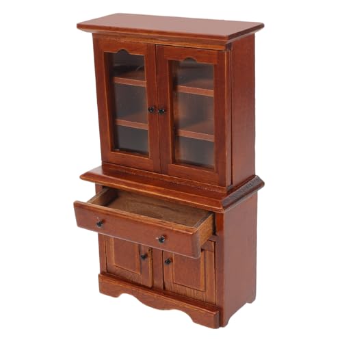 ERINGOGO Mini Aufbewahrungsregal Vielseitig Nutztbar als Bücherregal Vitrine Dekoratives Miniatur Modell für Sammler und Puppenhaus Szenen von ERINGOGO