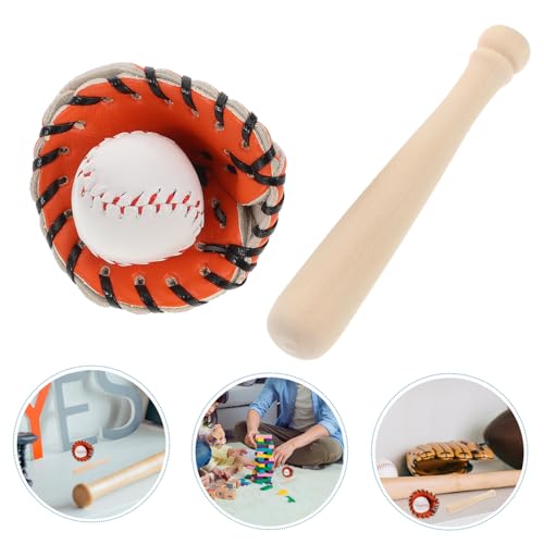 ERINGOGO Mini Baseball Kit Teiliges mit Baseball und Softball Miniaturen Niedliche Puppenhaus Sportdekoration Praktische Outdoor Accessoires für Kreative Bastelprojekte von ERINGOGO