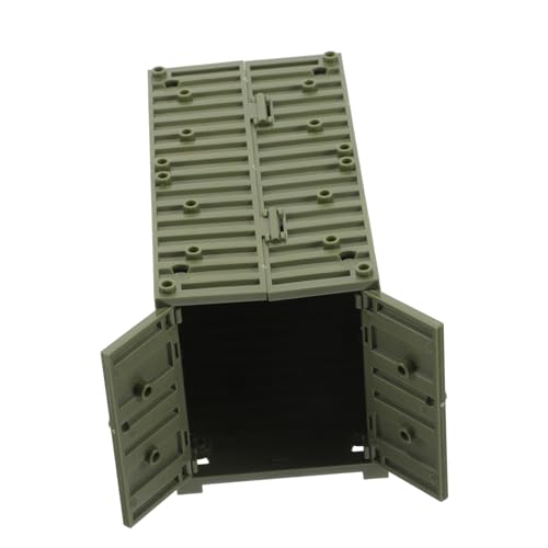 ERINGOGO Mini Behälter Container Klein Bauklötze Autozubehör Baustützen Spielsachen Militärisches Spielzubehör Zubehör-kit Für Militärfiguren Plastik Green von ERINGOGO