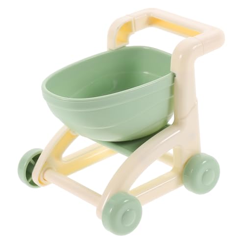 ERINGOGO Mini Einkaufswagen Dekorationsspielzeug für Simulierter Puppenwagen aus Leichtem Material für Puppenhaus Dekoration und Fotografie Requisiten Süßes Design für Lebendige von ERINGOGO