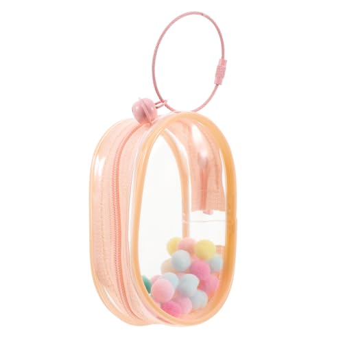 ERINGOGO Mini Figuren Aufbewahrungstasche mit Schlüsselanhänger PVC Tasche für Kleine Puppensammler Reißverschluss Hohe für Unterwegs und Alltägliche Nutzung von ERINGOGO