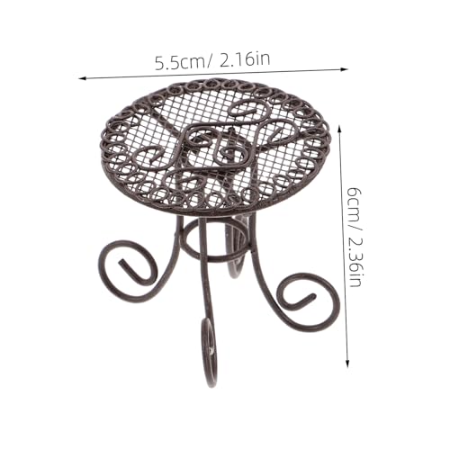 ERINGOGO Mini Gartenmöbel Set aus Robustem Material Elegante Mini Tisch und Stuhl Kombination für Mikro Landschaft Kreative Dekoration und Fotorequisiten für Zuhause und Outdoor von ERINGOGO