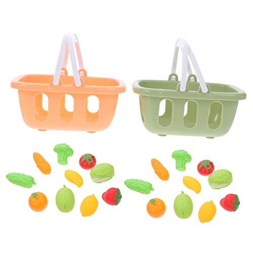 ERINGOGO Mini Gemüsefruchtkörbe Handheld Körbe Für Kunstgemüse Und Früchte Für Rollenspiele Und Lernspielzeug Teile von ERINGOGO