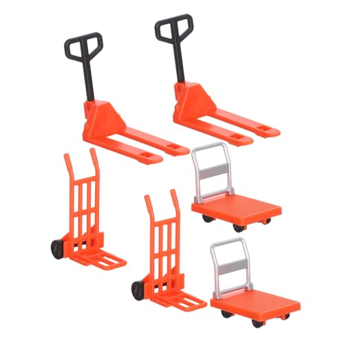 ERINGOGO Mini Hand Trolley Teilig Baustellen Lernspielzeug Miniatur Gabelstapler und Plattformwagen mit Robuster Verarbeitung und Glatten Kanten für Kleine Hände von ERINGOGO