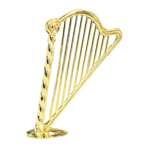 ERINGOGO Mini Harfenspielzeug Musikinstrument Für Puppenhaus Vintage Kunststoff Harfenornament von ERINGOGO