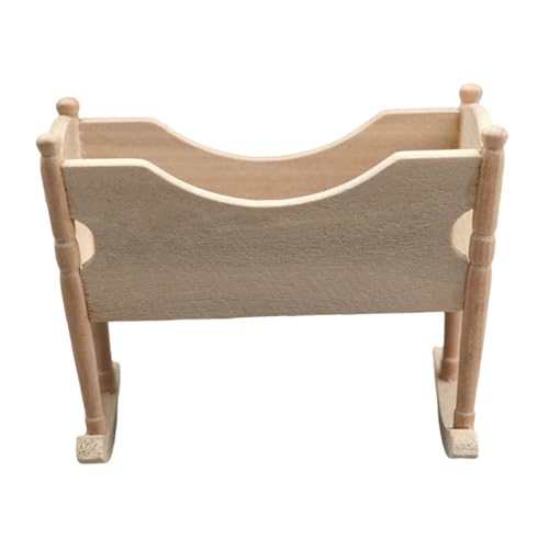 ERINGOGO Mini Hausmöbel Kleines Holzschaukelbett Für Puppenhaus Miniatur Babybett Dekoration Für Mikrolandschaften Und Puppenhaus Zubehör ERINGOGO Mini Hausmöbel Kleines Holzschaukelbett Für Puppenhaus Miniatur Babybett Dekoration Für Mikrolandschaften Und Puppenhaus Zubehör von ERINGOGO