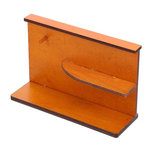 ERINGOGO Mini-Hauswand Mini -Zimmer kleine Möbeldekorationen Mini-Display unvollendetes Puppenhaus Puppenhaus-Küchenmodell Zubehör für das Puppenhaus Raumboxen für Miniaturen Holz Braun von ERINGOGO