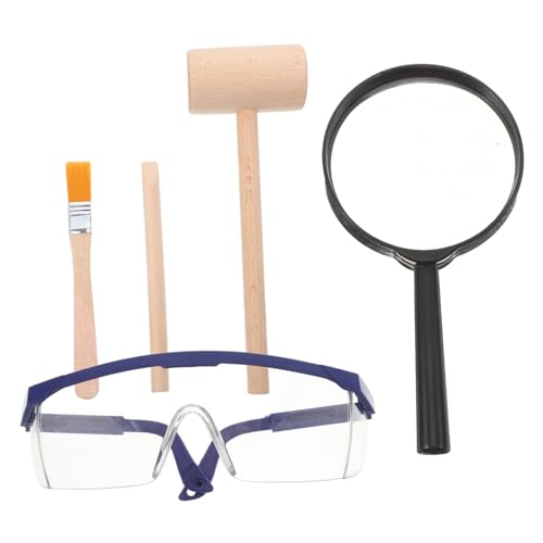 ERINGOGO Mini Holzhammer und Meißel Set Grabungsset mit Pinsel und Lupe Pädagogisches Archäologie für Kreative Tragbar für Outdoor und Lernspiel Stem Werkzeugset ERINGOGO Mini Holzhammer und Meißel Set Grabungsset mit Pinsel und Lupe Pädagogisches Archäologie für Kreative Tragbar für Outdoor und Lernspiel Stem Werkzeugset von ERINGOGO