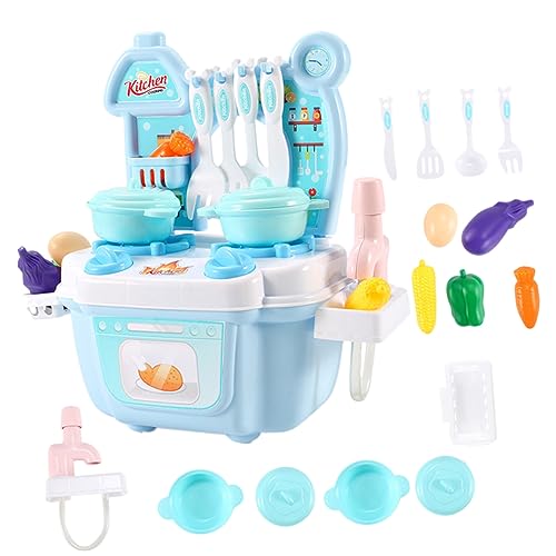 ERINGOGO Mini Küchenherd Für Blaues Kochspielset Mit Zubehör Für Kreatives Rollenspiel Und Kochabenteuer Der Kinderküche ERINGOGO Mini Küchenherd Für Blaues Kochspielset Mit Zubehör Für Kreatives Rollenspiel Und Kochabenteuer Der Kinderküche von ERINGOGO