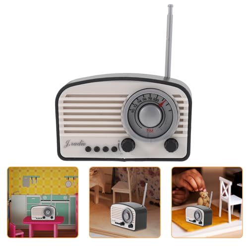 ERINGOGO Mini- -Mini-Radio Winziges Radio Im Vintage-Stil Mini-Retro-Radio-statuen Winziges Batteriebetriebenes Radio Simuliertes Funkmodell Radio-Modell Black Plastik ERINGOGO Mini- -Mini-Radio Winziges Radio Im Vintage-Stil Mini-Retro-Radio-statuen Winziges Batteriebetriebenes Radio Simuliertes Funkmodell Radio-Modell Black Plastik von ERINGOGO