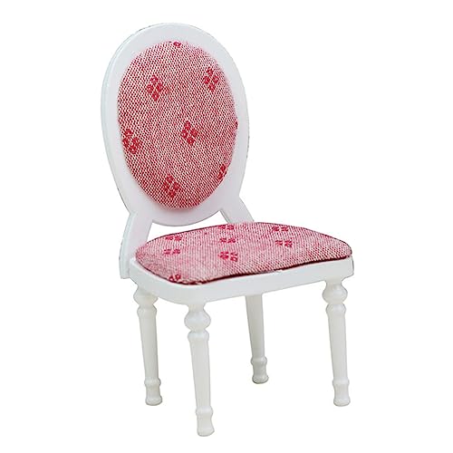 ERINGOGO Mini Möbelstuhl Puppenhaus Look Puppe Babypuppe Puppenhaus Puppenhäuser Für Mädchen Weiche Puppenstühle Dekoration Puppenhausmöbel Miniaturhausstuhl Ministuhl Rotes von ERINGOGO