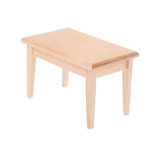 ERINGOGO Mini Puppenhaus Puppenhausmöbel Zum Sitzen Miniatur Kindermöbel LED Artikel Szene Kleiner Kleiner Mini Esstisch Mini Möbel Schmückmöbel Modell Abs Khaki von ERINGOGO