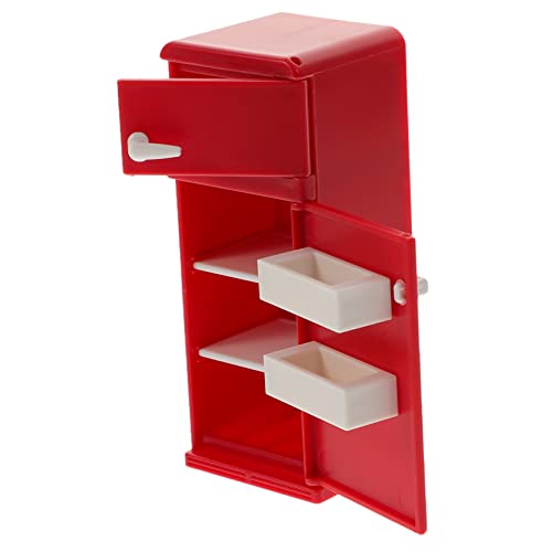 ERINGOGO Mini-Schlafzimmer-Accessoires für kinderspielzeug spielzeugküche für puppenstubenmöbel Fotografie-Modell-Kühlschrank Puppenhaus-Miniaturen Plastik rot ERINGOGO Mini-Schlafzimmer-Accessoires für kinderspielzeug spielzeugküche für puppenstubenmöbel Fotografie-Modell-Kühlschrank Puppenhaus-Miniaturen Plastik rot von ERINGOGO