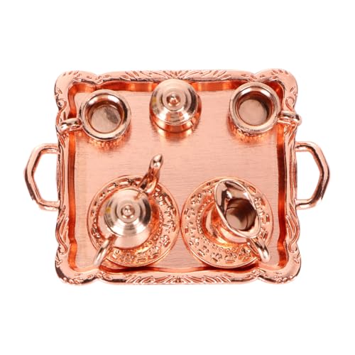 ERINGOGO Mini -Tee -Set Bausatz Winzig Puppe Miniatur Roségold ERINGOGO Mini -Tee -Set Bausatz Winzig Puppe Miniatur Roségold von ERINGOGO
