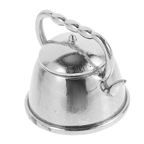 ERINGOGO Mini-Teekannen-Ornament teekessel Retro puppenhaus deko gefälschte Pflanze Zinn Tassen Dekoration wasserkocher Vintage Mini- aus Metall Mini-Teekessel aus Metall Silver von ERINGOGO