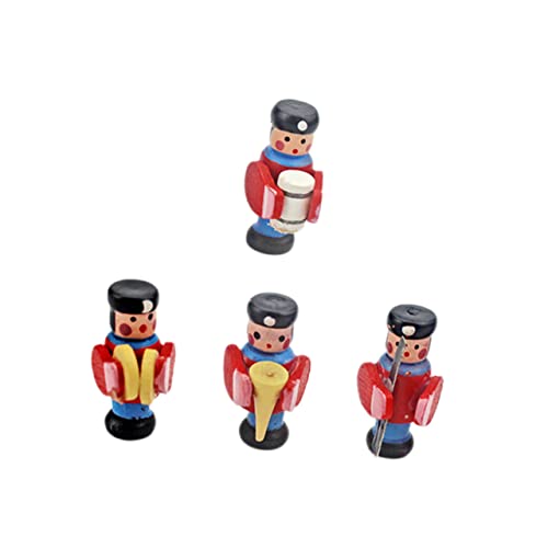ERINGOGO Mini Trommler Holzfigur Miniatur Puppenhaus Dekoration Spielzeughaus Zubehör Kreative Kinderzimmer Deko Montessori Puppenhaus Figuren von ERINGOGO
