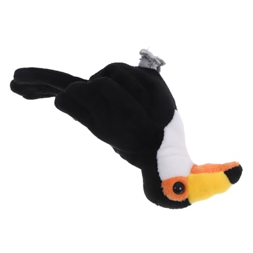 ERINGOGO Mini Vogel Fingerpuppe Hand Fingerpuppen Familien Handpuppen Handpuppe Tier Kinderpuppen Puppentheater Für Tier Fingerpuppen Handpuppe Tier Schwarz Plüsch von ERINGOGO