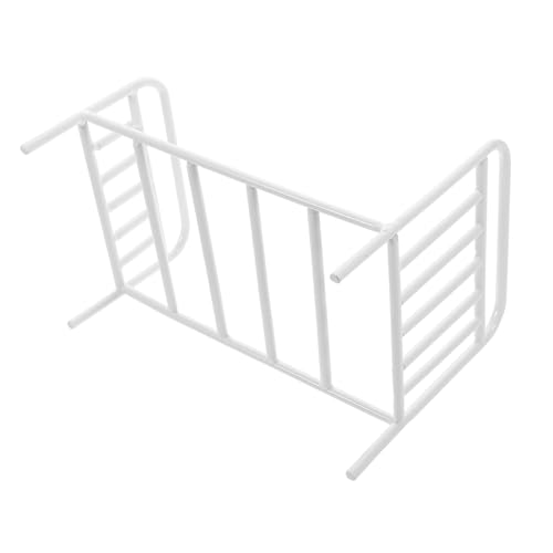 ERINGOGO Mini-eisenbett Für Puppenhaus-Puppe, Babybett, Einzelnes Prinzessinnenbett, Puppenhaus-möbel, Realistisches Schlafzimmer-zubehör, Rollenspiel-Spielzeug, Miniatur-puppenmöbel, Weiß von ERINGOGO