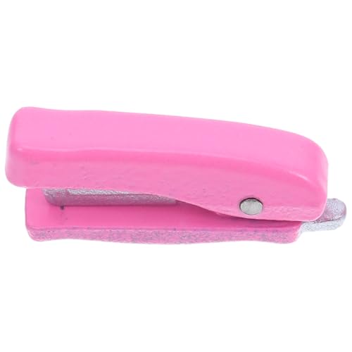 ERINGOGO Mini-hefter Puppenzubehör Puppen-briefpapier Winziges Schreibwarenmodell Puppenhefter Miniatur-hefter Für Puppen Miniatur-hefter- Mini-puppenhaus-hefter Zinklegierung Rosa von ERINGOGO