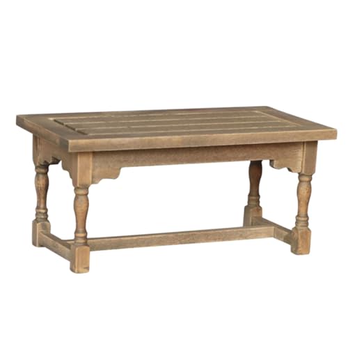 ERINGOGO Mini-möbelmodell Essen Bausatz Winzig Puppe Miniaturen Miniatur-esstisch Klein Erste Zubehör Mini-Tisch Mini-esstisch Miniatur-tischdekoration Möbelmodelle Hölzern Brown von ERINGOGO