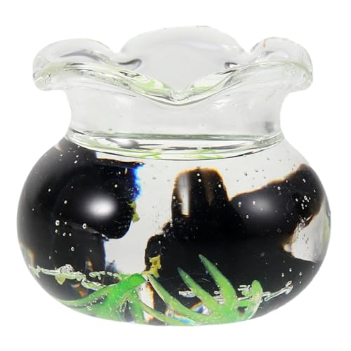 ERINGOGO Miniatur Aquarium Leichtem Resin Detailreiche Puppenhaus Deko Verstellbare Mini Fischschale für Kreative Micro Landschaften für Erwachsene Langlebige Miniatur Ornamente von ERINGOGO